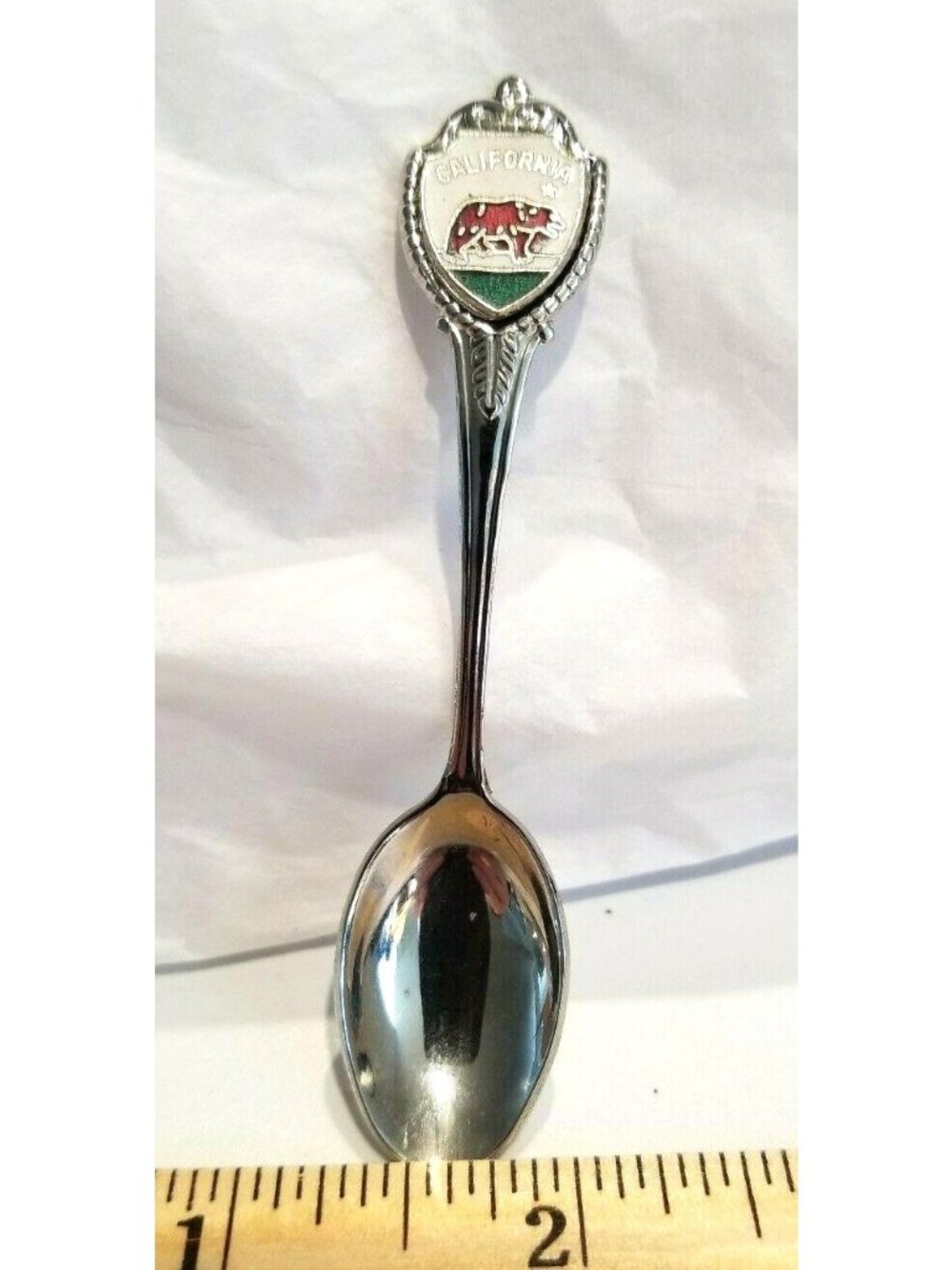 California State Collectors Spoon Silver Tone with Bear Logo SC49